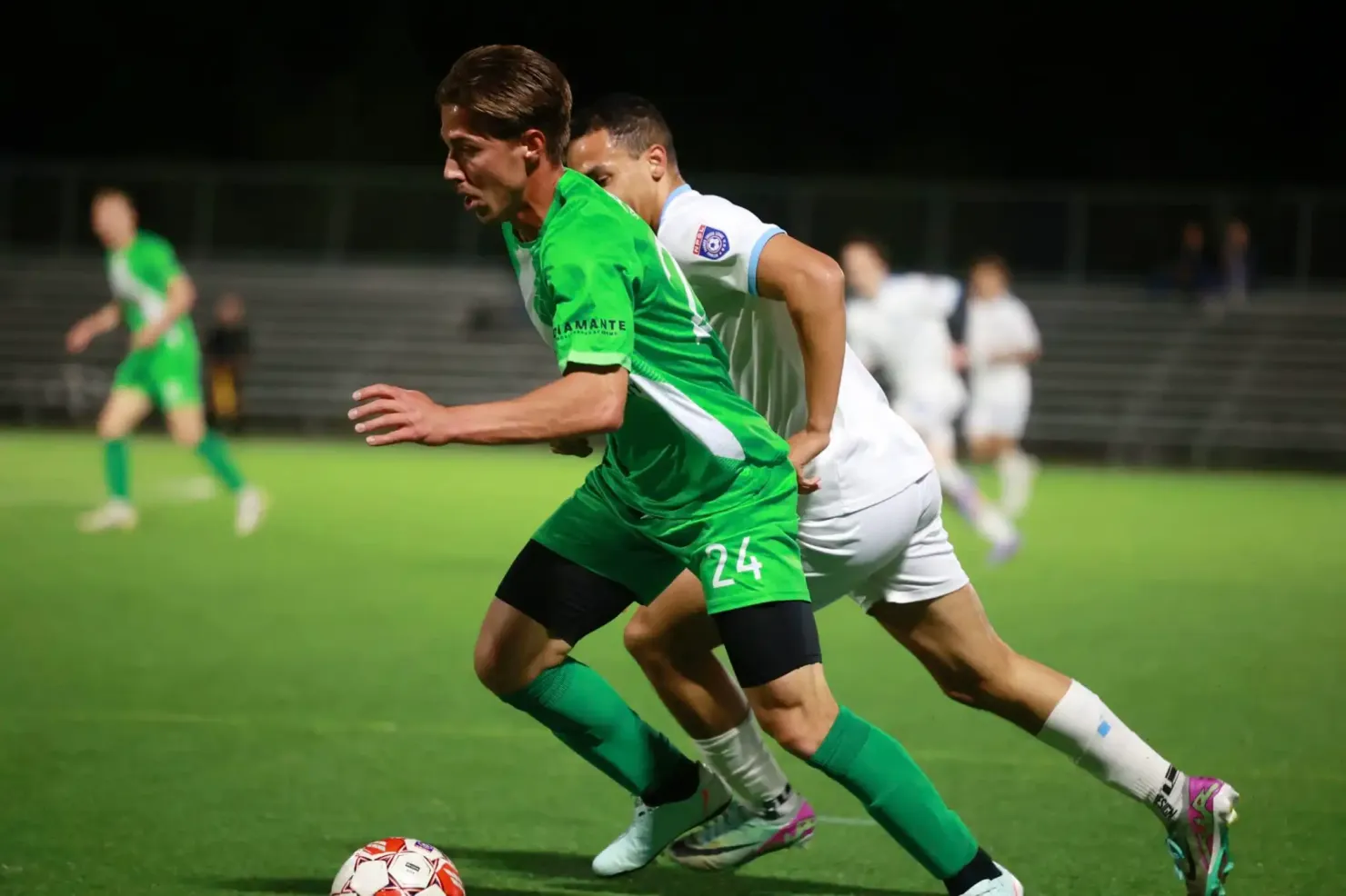 Alloy player protecting possession